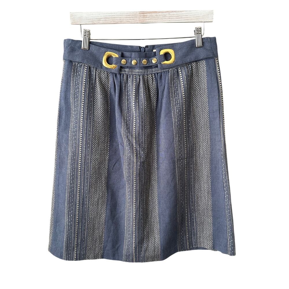 Anthropologie Madchen Midi Skirt Blue - 4